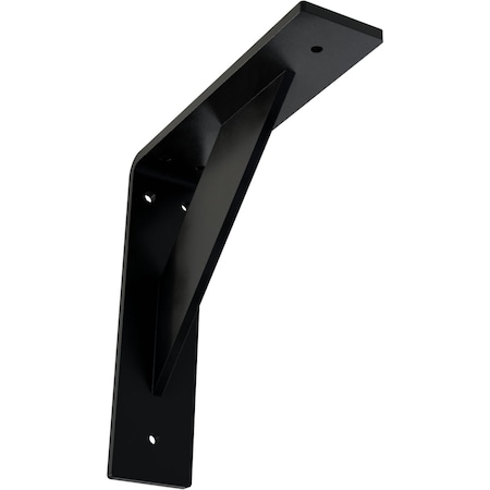 Ekena Millwork Traditional Steel Bracket, Powder Coated Black 2"W x 8"D x 8"H BKTM02X08X08TRPBL